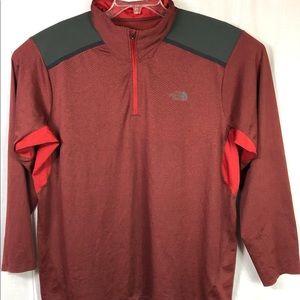 The North Face Sz XXL Red Sweatshirt Long Sleeve Mens